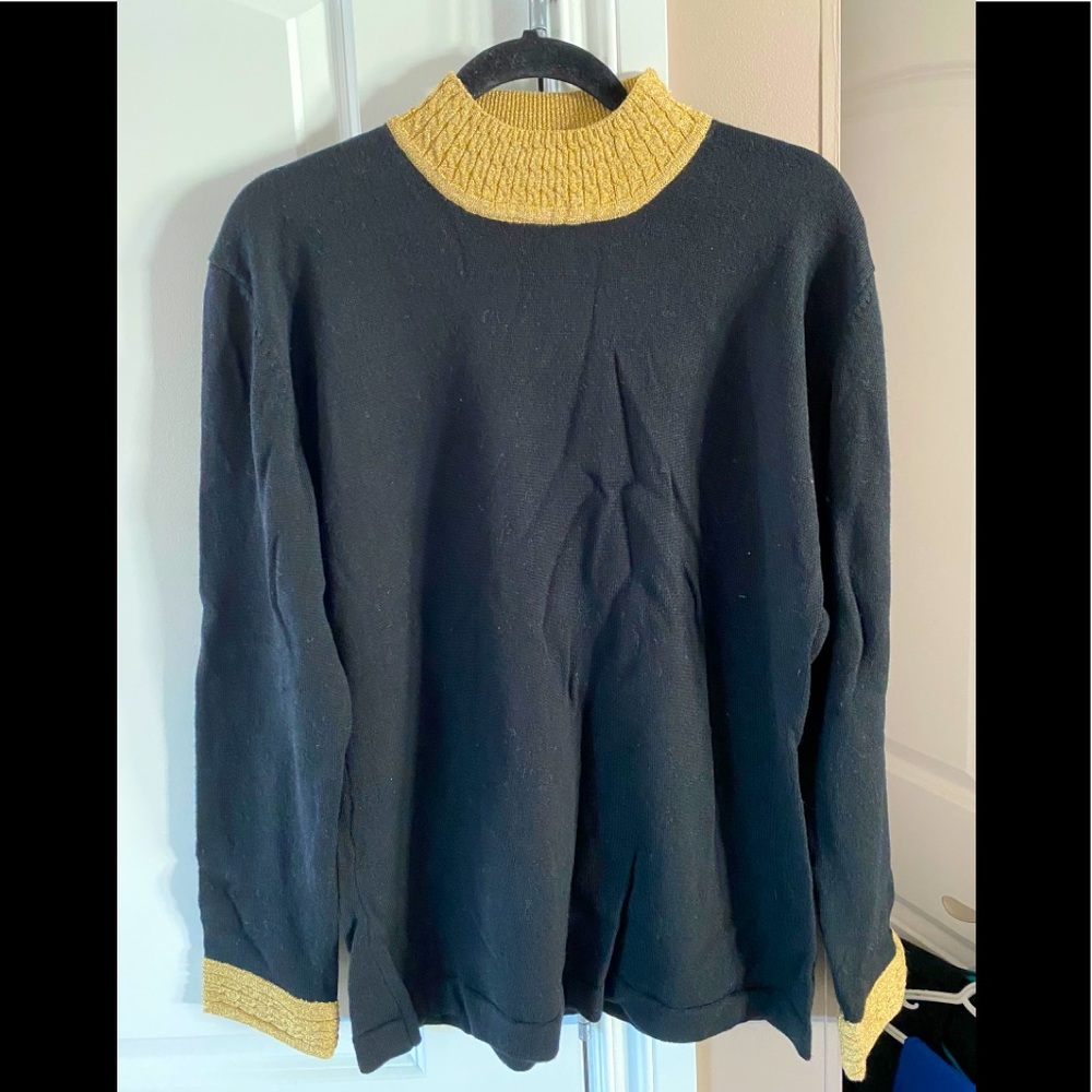 Black and gold sweater